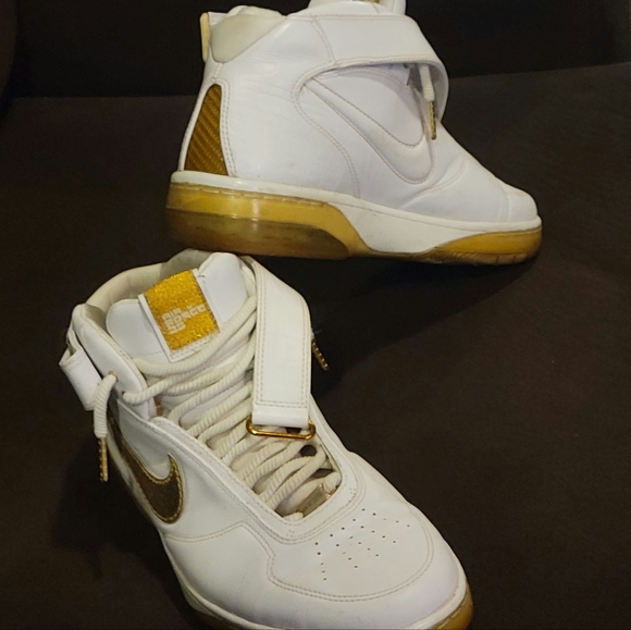NIKE Air Force 25th Anniversary Basketball White Gold 315015-171 - Picture 4 of 9